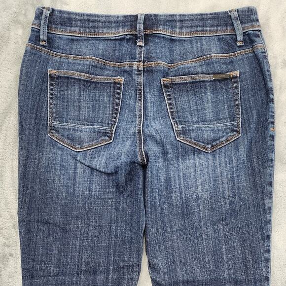 Chico's Jeans Womens 00 XS/2 Blue So Slimming Girlfriend Slim Leg Crop Stretch - Picture 4 of 13